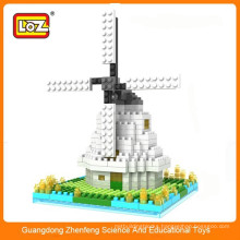 HOT sale LOZ DIY Bricks Toys 'Windmill' for Children Christmas Gift- Mini Block Architecture Series